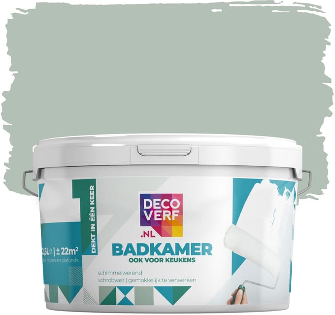 Decoverf badkamerverf 2.5L saliegroen