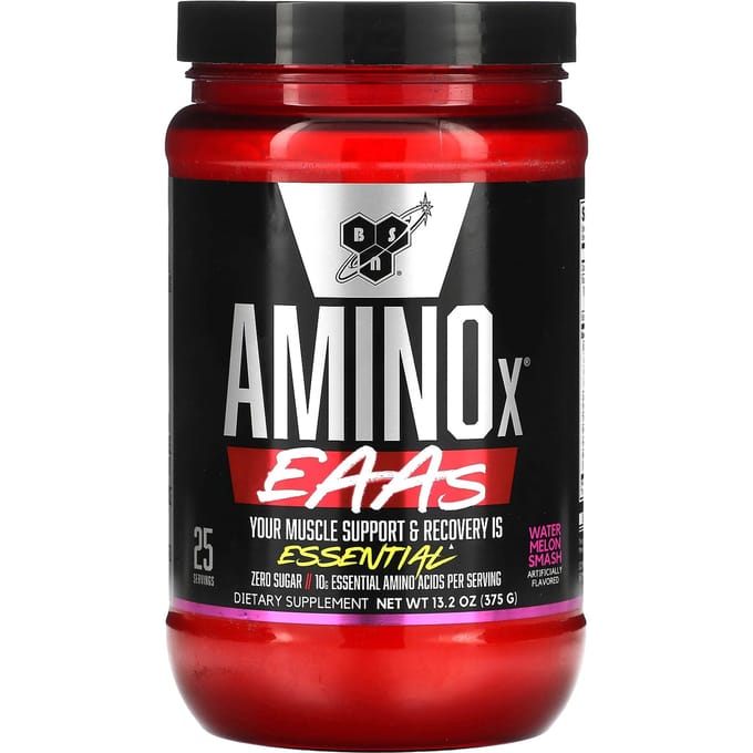 BSN, AminoX EAA's, Spierkracht en Herstel, Watermeloen Smash, 13.2 oz (375 gram)