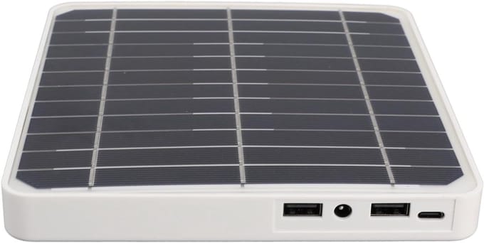 Zonnepaneel - Draagbaar Opladen - Buiten Activiteiten - 20W Efficiënt - 18 x 16.5 cm - Zwart