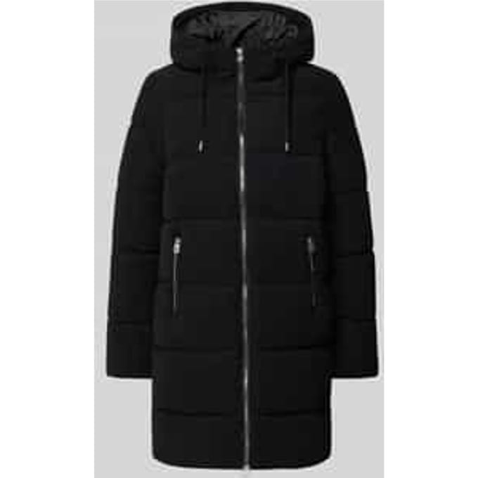 Regular fit gewatteerde lange jas van corduroy, model 'DOLLY'