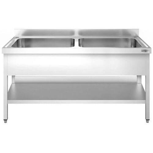 GGM Gastro Topfspültisch PREMIUM - 2000x600mm - mit 2 Becken