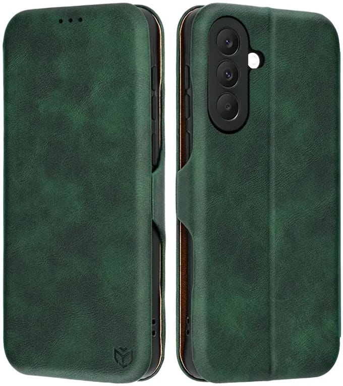 Hoesje geschikt voor Samsung Galaxy A37/A36 - Techsuit Safe+ Book Wallet Case - Donkergroen