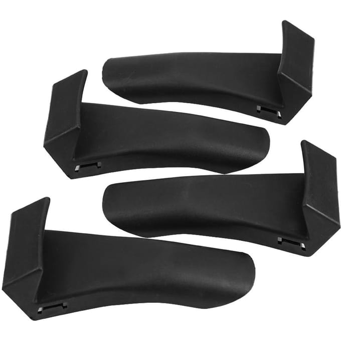 4 stuks bandenwisselklemafdekking kaakbeschermers beschermkappen (Gebogen hoek) black
