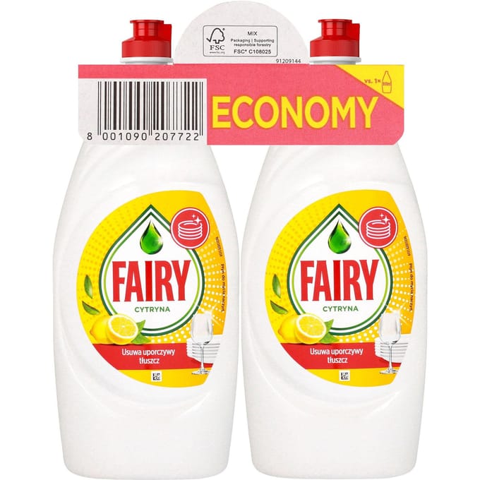 Fairy Afwasmiddel Citroen 2 X 900 Ml