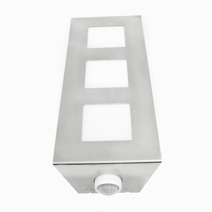 CMD Buitenwandlamp Trilo van roestvrij staal met sensor