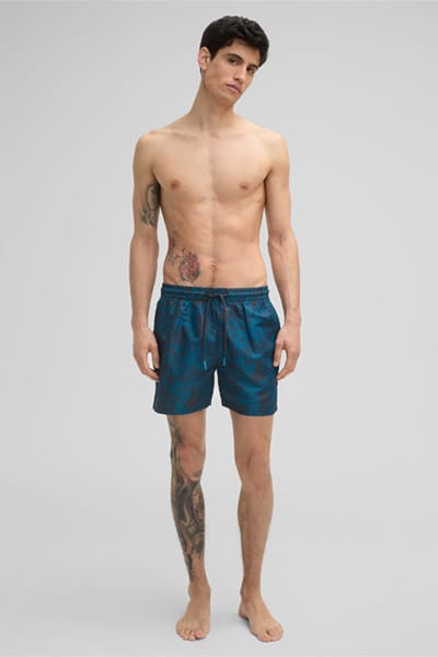 Zwemshort Lago, met turkoois dessin