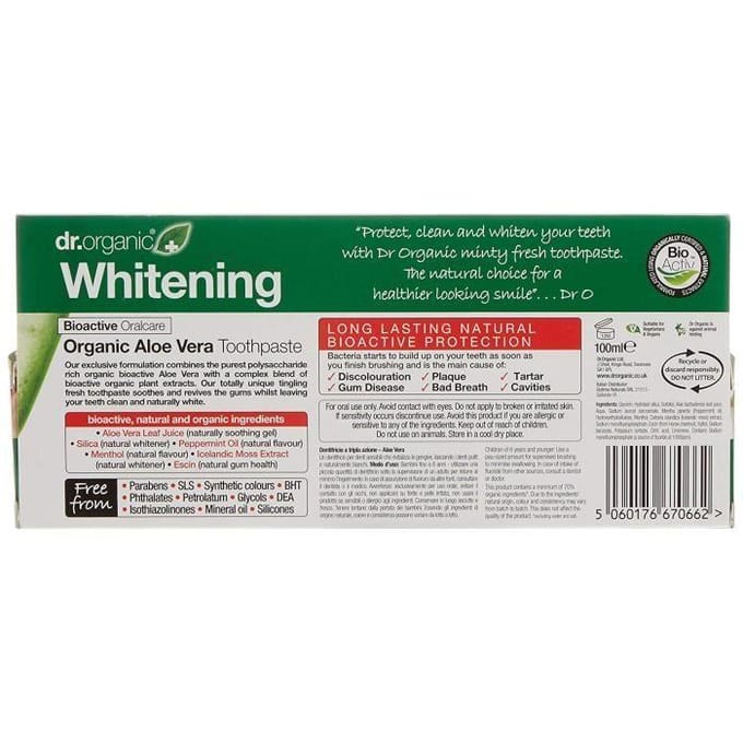 Dr Organic Aloë Vera Whitening Tandpasta