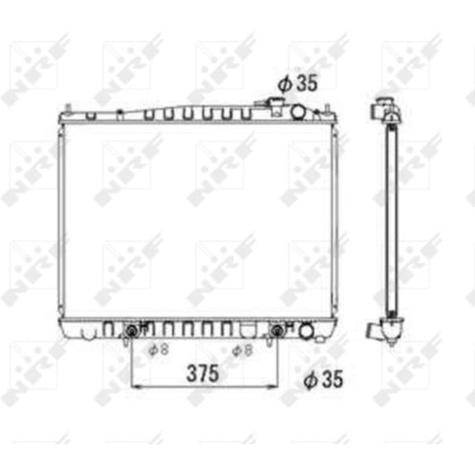Radiator, motorkoeling NRF 53694