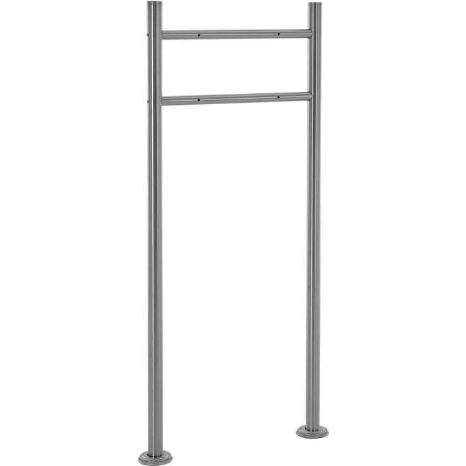 Brievenbusstandaard 120x50 cm zilver roestvrij staal ML design