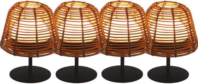 Set van 4 draadloze LED-tafellampen H16CM BOHEME