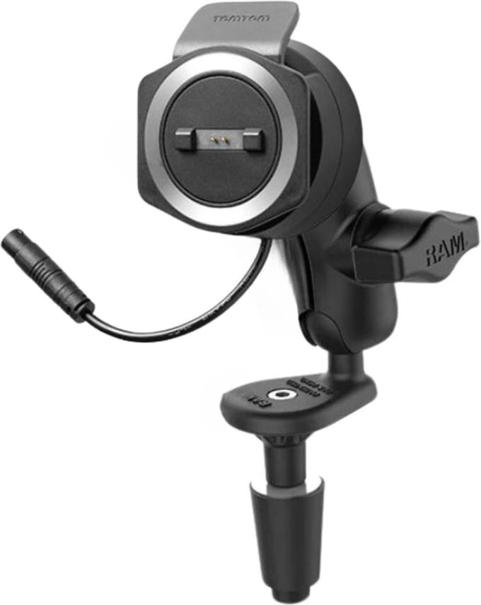 Ballhoofd montage met TomTom Actieve Houder en 12V-Accukabel