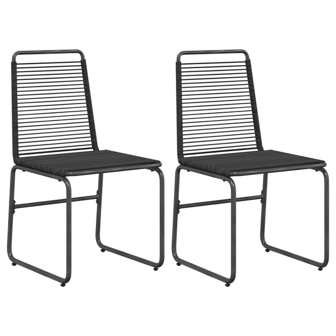 vidaXL - Tuinstoelen - 2 - st - Zwart - Rattan