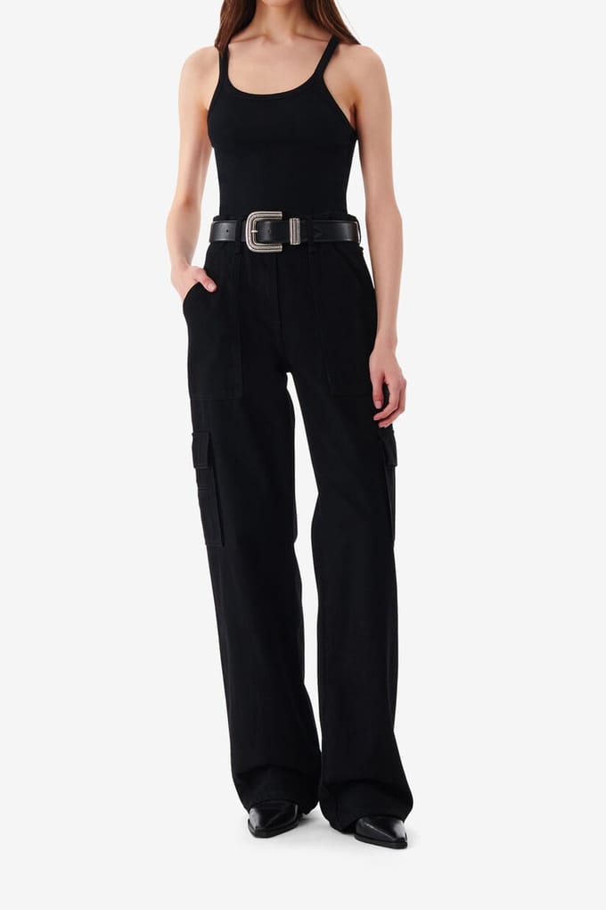 IRO Paris Tiam Trouser Black Stone Größe: 36 | Stoffhosen Outlet | Damen | Schwarz