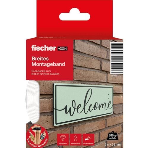 Fischer GOW 560901 Montagetape Wit (l x b) 3 m x 38 mm 1 stuk(s)
