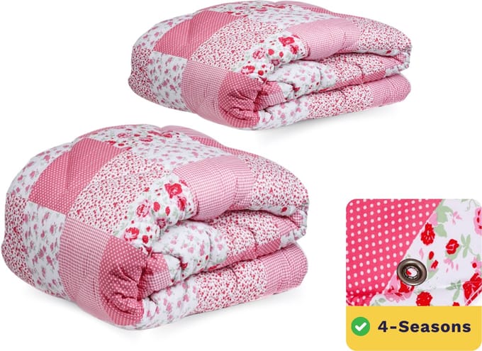 Zelesta Wonderbed 4 Seasons Double - Patchwork Pink 240x200cm