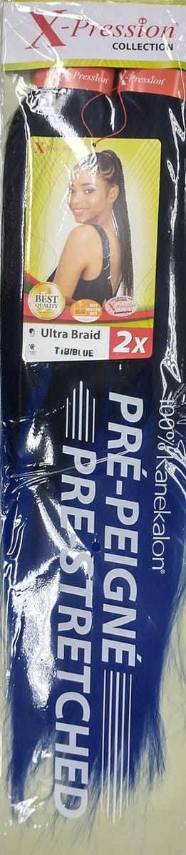 X-PRESSION - ULTRA BRAID PRE-STRETCHED NUMMER T1B/BLUE