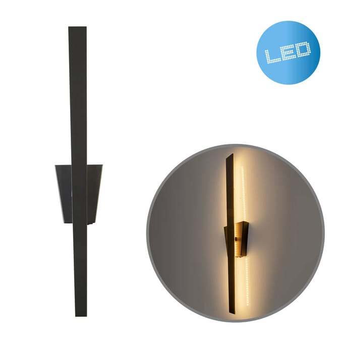 Näve LED wandlamp Trevor met schakelaar, zwart