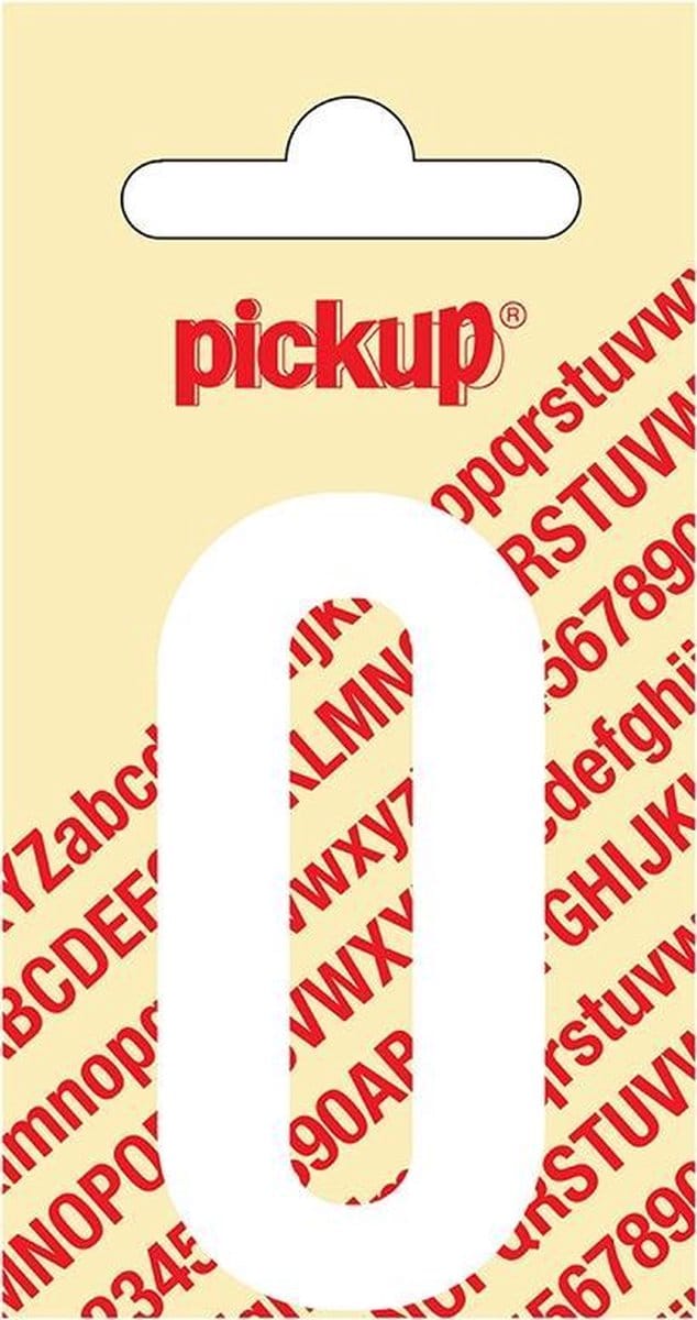 Pickup plakletter Nobel 60 mm wit O - 31012060O