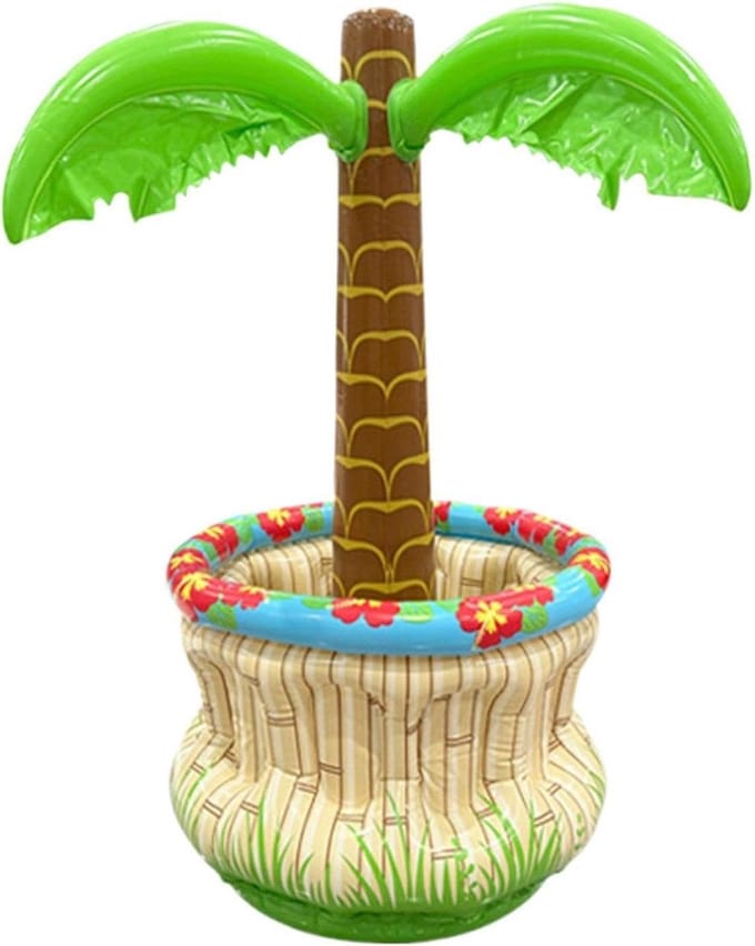 Opblaasbare koeler - Drijvend decor - Feestelijke drankjes koel - Palmboom ontwerp - 58 x 38 x 66 cm - B
