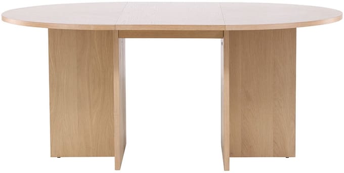 Strada eetkamertafel Ø120cm. Met uittrek whitewash.