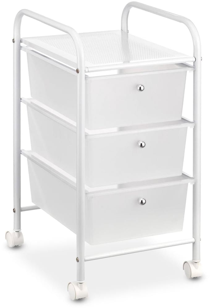Rolcontainer GINA met 3 lades in wit