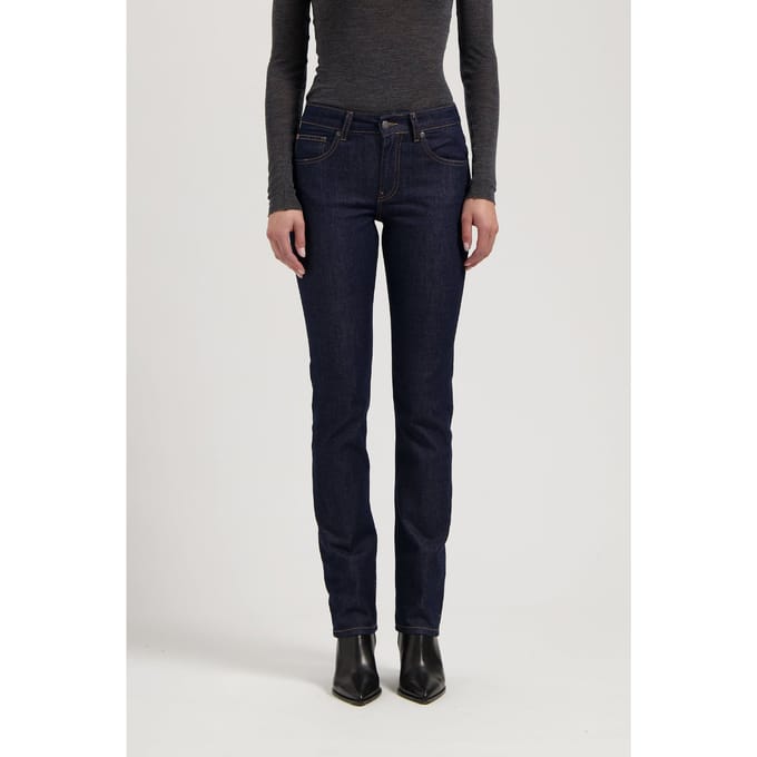 Mud Jeans Logan High Slim Rinse Größe: W27L34 | Straight Jeans Outlet | Damen