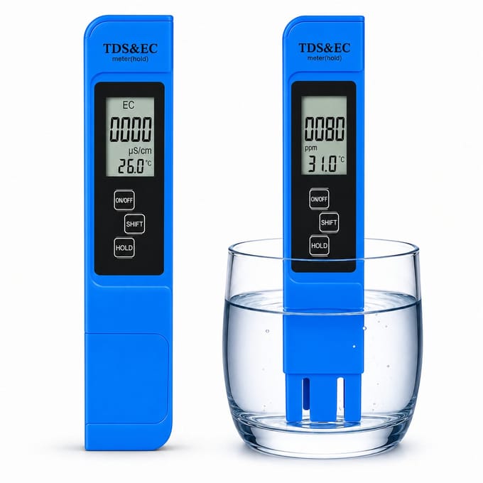 Digitale Waterkwaliteit Tester - TDS en EC Meter - Drinkwater Meter 0-9999 ppm
