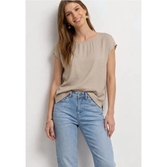 Blouse met ronde hals