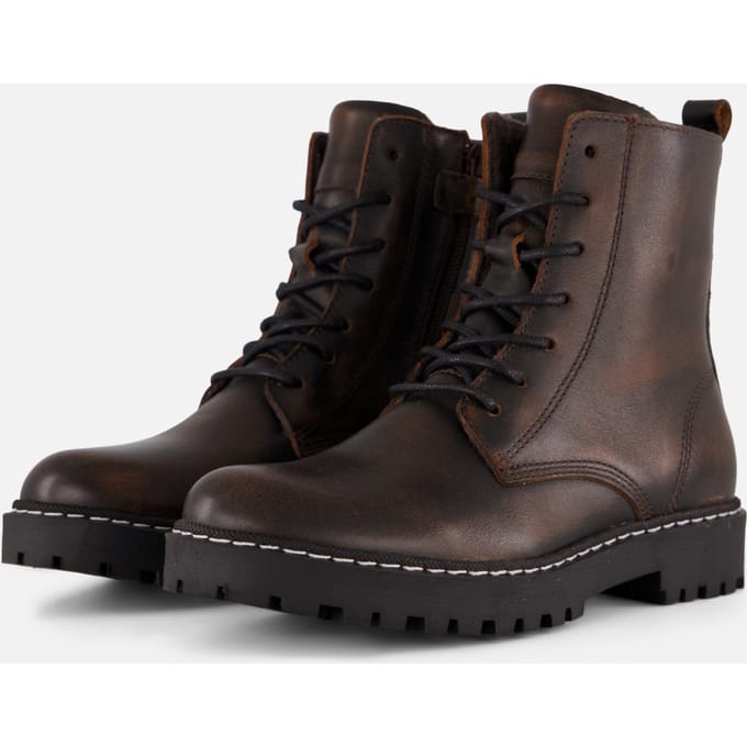 Muyters Veterboots bruin Leer - Maat 30 - Kinderschoenen