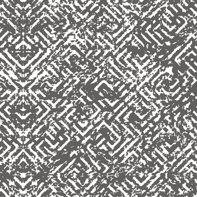 Vinyl | Vloerkleed vinyl | Vintage doolhof | 95x145 cm