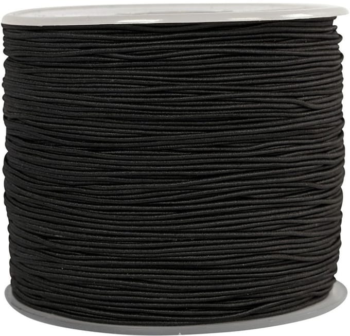 Elastisch Touw – 2 mm – Zwart – 50 Meter op Rol