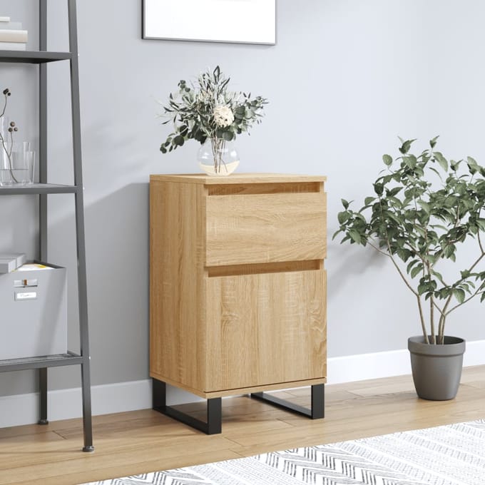 vidaXL - Dressoir - 40x35x70 - cm - bewerkt - hout - sonoma - eikenkleurig