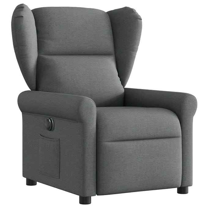 vidaXL - Fauteuil - elektrisch - verstelbaar - stof - donkergrijs