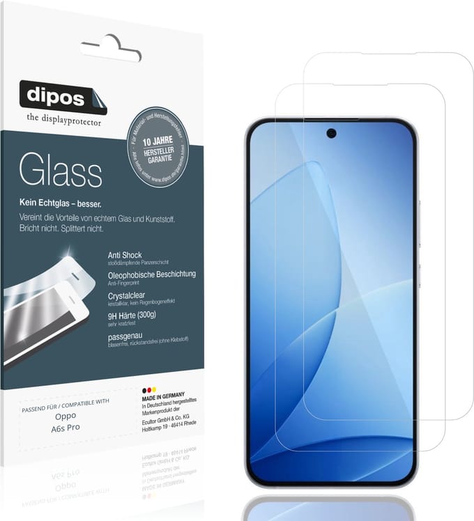 dipos – 2x Pantserfolie geschikt voor Oppo A6s Pro | 9H Screenprotector