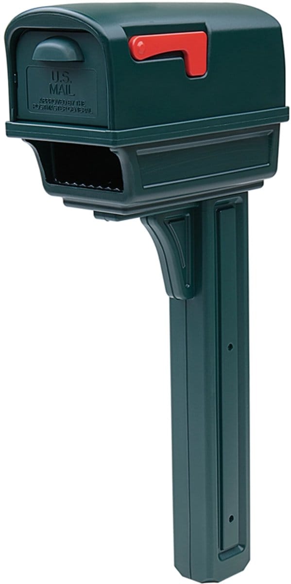 Amerikaanse brievenbus / US mailbox Gentry met paal (Groen, kunststof)