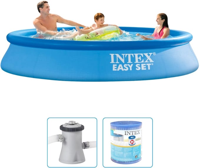Intex - Easy Set - Opblaaszwembad - Ø 305 x 61 cm - Inclusief Filterpomp & Filter