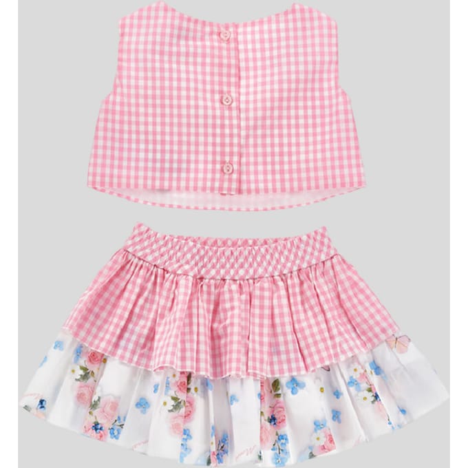 compleet met quadretti roze kind