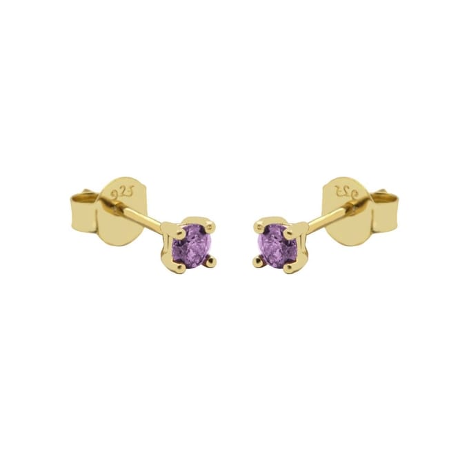 Karma Oorknoppen zirkonia Lavender