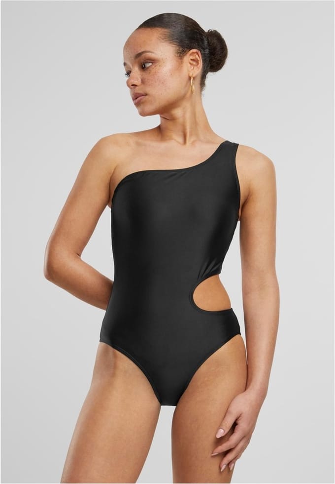 Urban Classics - Asymmetric Cut Out Badpak - XS - Zwart