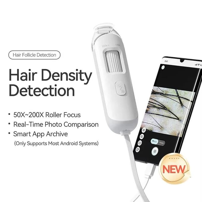 Electronische Dermatoscoop Hoofdhuid Camera Detectie Professionele Gezichtshuid Analyzer Machine Digitale Microscoop Poriën Vergrootglas NIEUW white