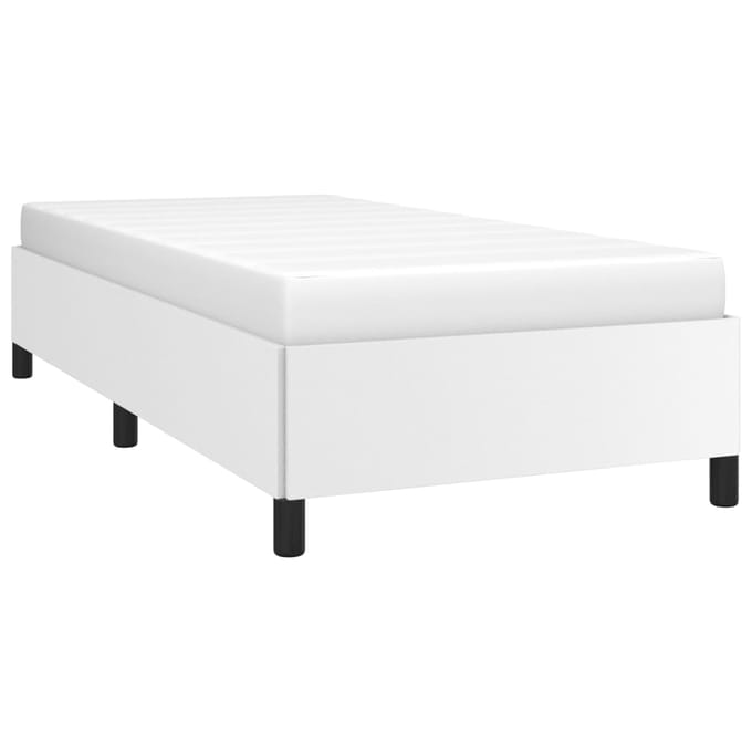 vidaXL - Bedframe - zonder - matras - 90x200 - cm - kunstleer - wit