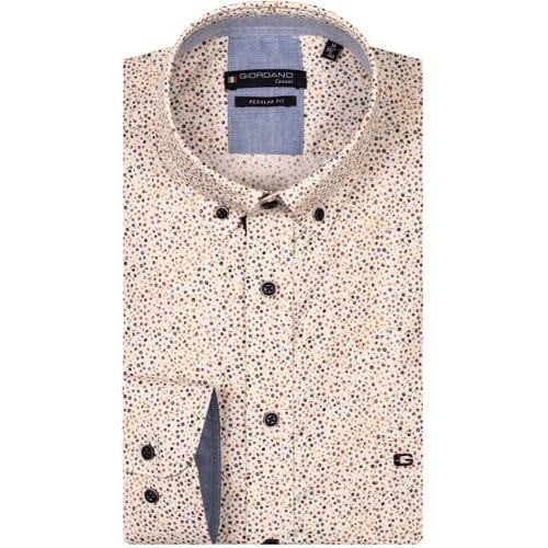 Giordano Overhemd Ivy Satin Stretch Mini Floral Pattern Bright White-Multi / male