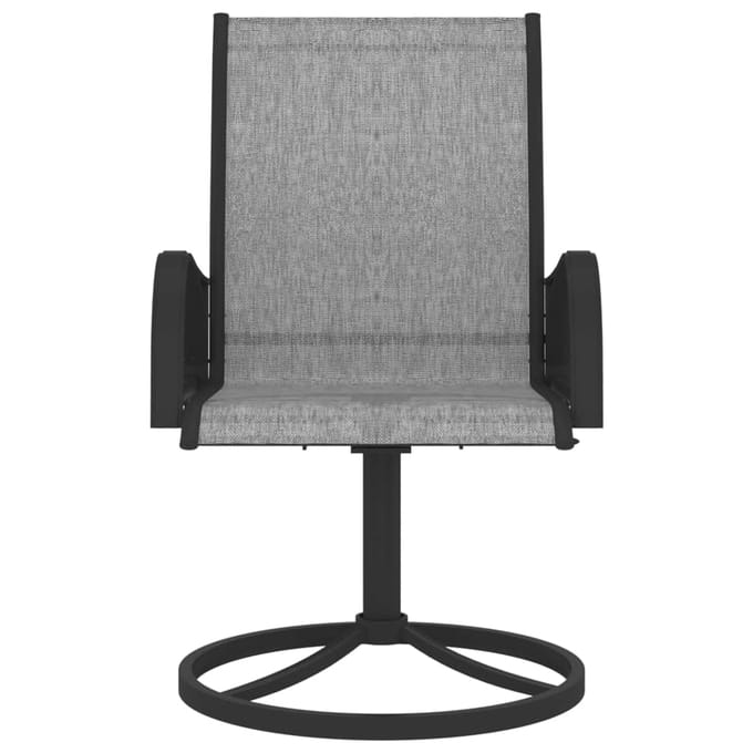 vidaXL - Tuinstoelen - draaibaar - 2 - st - textileen - en - staal - grijs