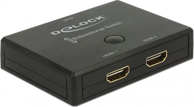 DeLOCK bi-directionele HDMI schakelaar 2 naar 1 / 1 naar 2 - versie 2.0 (4K 60Hz HDR)