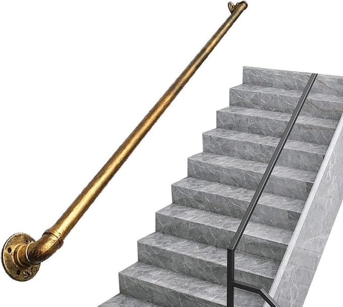 Trapleuning Set - Muurbeugel Leuning - Veiligheid Trap - Complete Set - 60cm Lengte