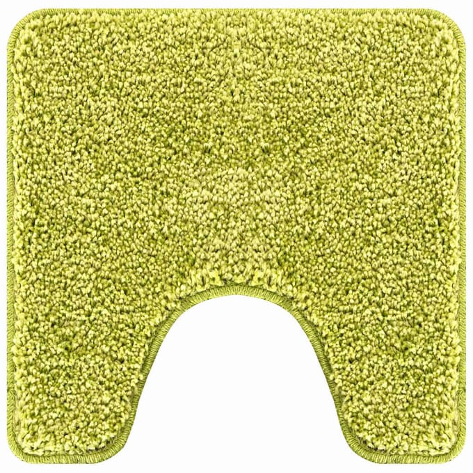 vidaXL - Antislip - Badmat - met - Toilet - Uitsnede - Groen - 50 - x - 50 - cm - PP