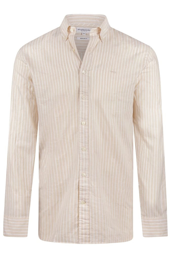 McGregor Cotton/linnen Stripe Shirts Kit Größe: M | Casual hemden Outlet | Herren