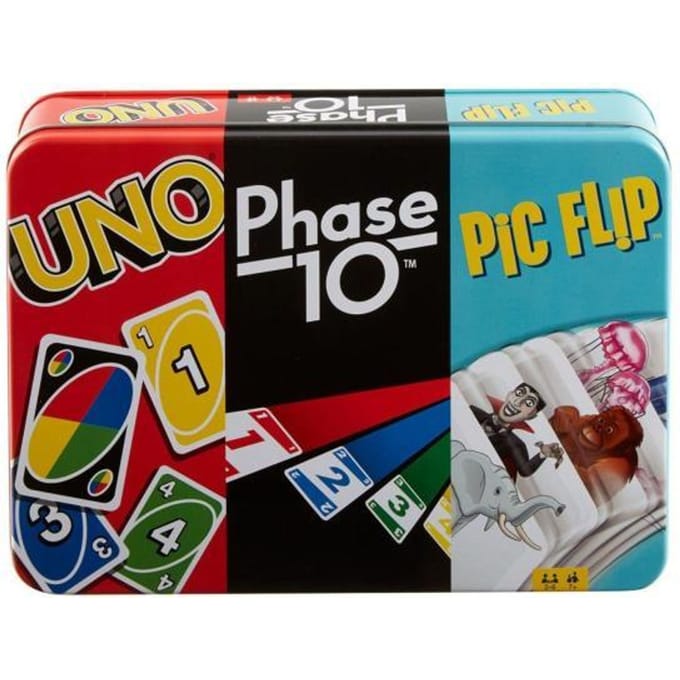 Blik UNO, Phase 10 en Pic Flip Bordspellen Kaartspellen