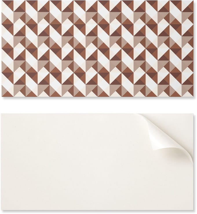 Set vinyl wandtegels met geometrisch driehoekspatroon 6x60x30 cm