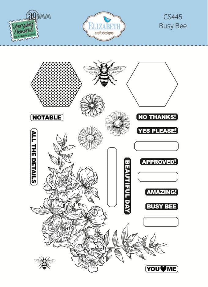ECD Clear stamps A5 - Busy bee